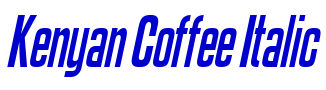 Kenyan Coffee Italic フォント